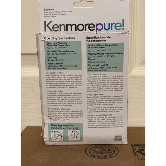 Kenmore 9911 Refrigerator Water Filter, 1 Count (Pack of 1), White - Picture 3 of 3